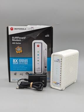 Motorola ARRIS Surfboard SB6141 DOCSIS 3.0 Cable Modem 400 Series White